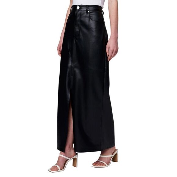 BLANK NYC Black Faux Leather Night Talk Maxi Skirt - Picture 8 of 8